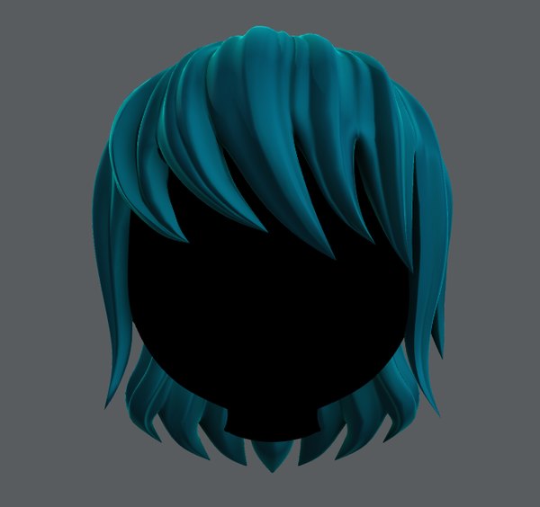 girl hair 3D model