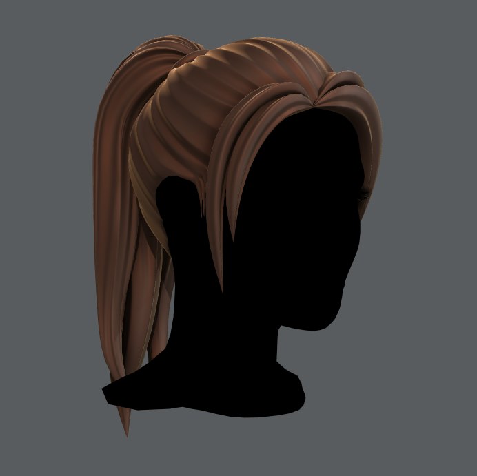 3D hair style woman v02 model - TurboSquid 1291363