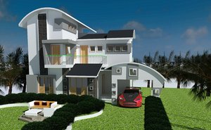 3D modern house