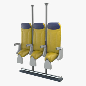 standing airplane seat 3D model