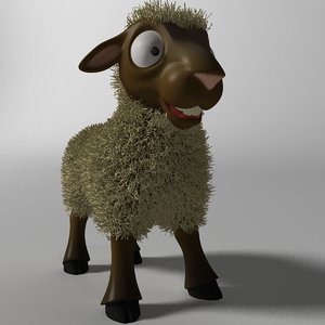 cartoon sheep rigged 3D model
