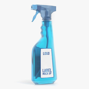 3D spray cleaner bottle model