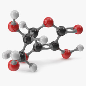 3D ascorbic acid molecular
