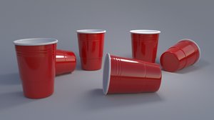 plastic cups 3D model