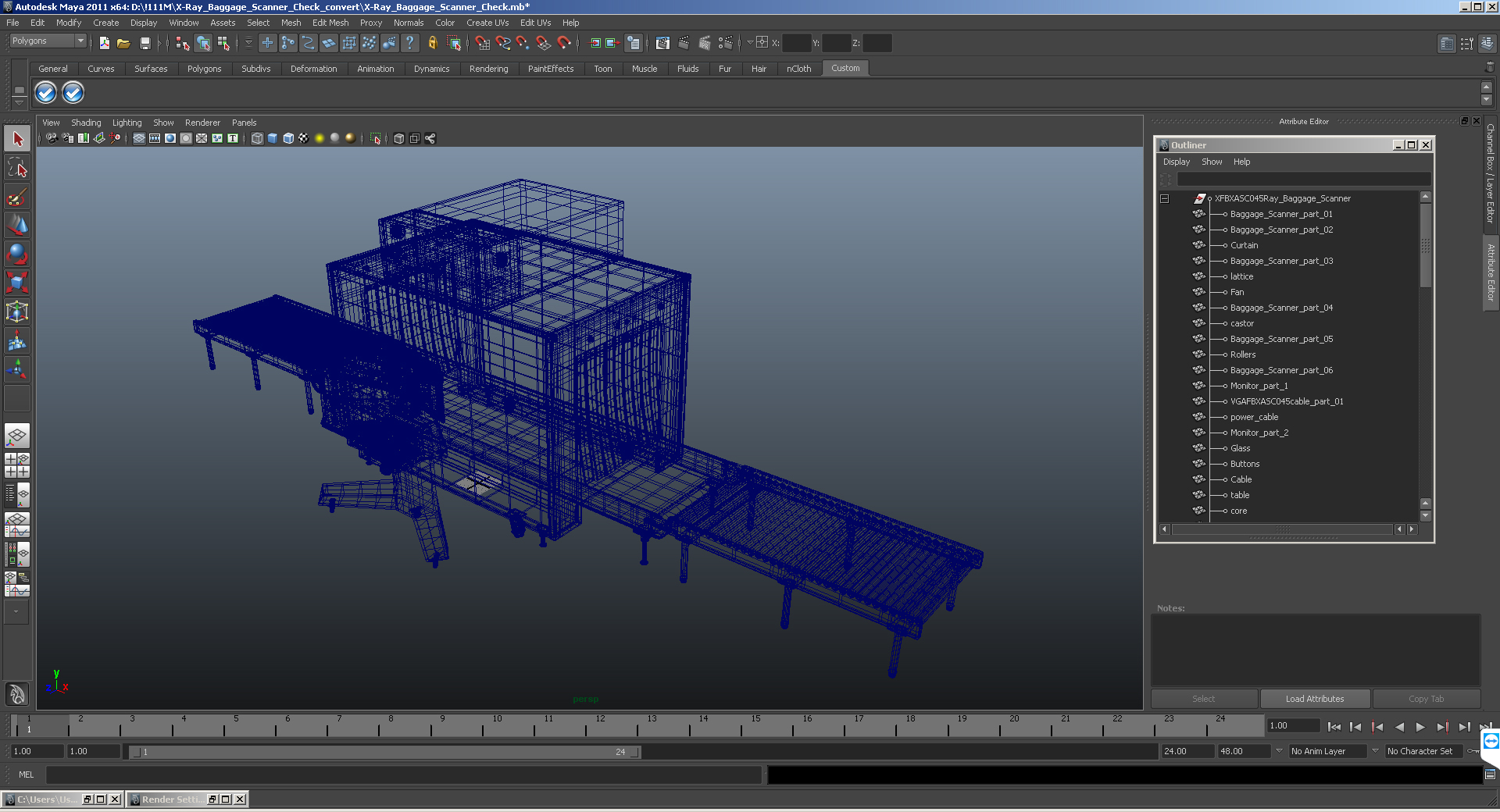 X-ray luggage scanner check 3D model - TurboSquid 1291900