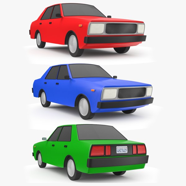 3D cartoon car 2 model