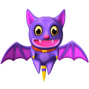 3D anime bat cat