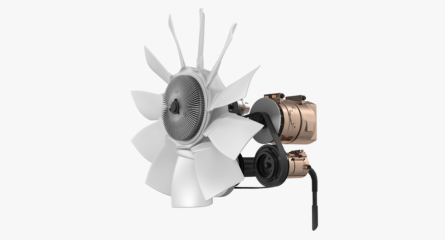 Car engine cooling fan 3D model TurboSquid 1292011
