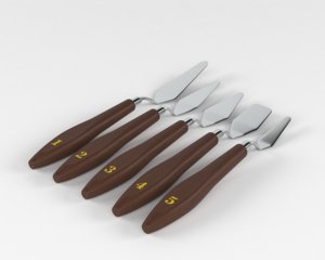 realistic palette knife 3D model