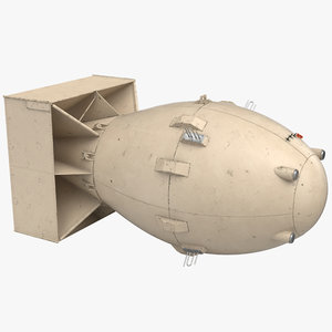 3D model fat man nuclear bomb