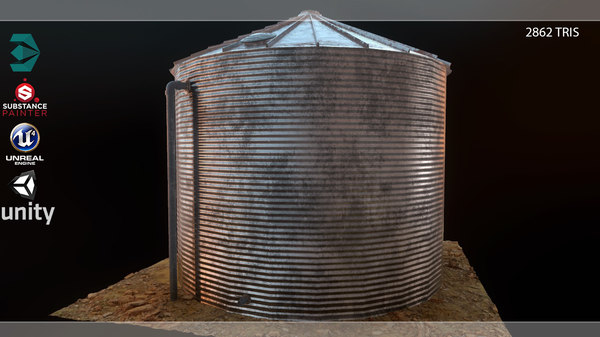 water storage tank pbr 3D model