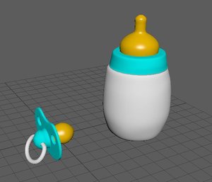 3D baby bottle pacifier