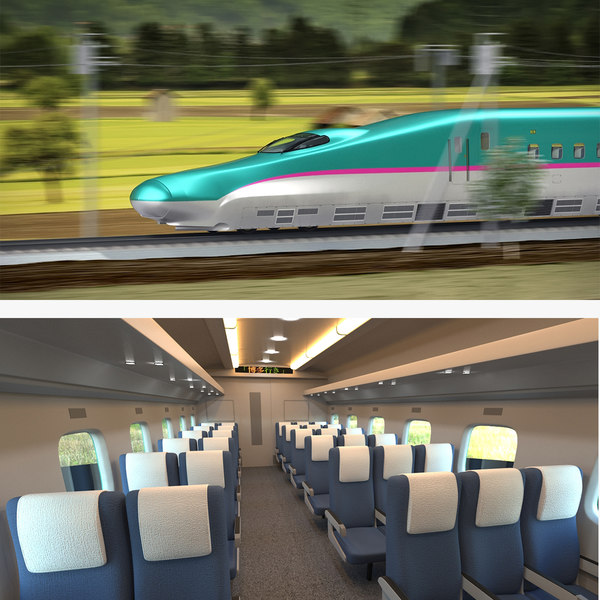 shinkansen speed trains 3D