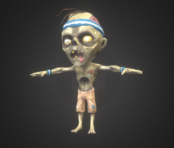 zombie creature cartoon 3D