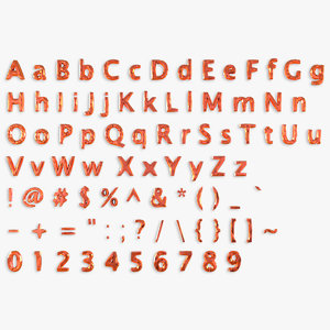 3D letters number