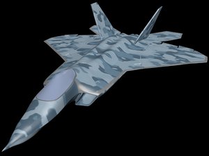 f-22 raptor fighter-jet 3D model