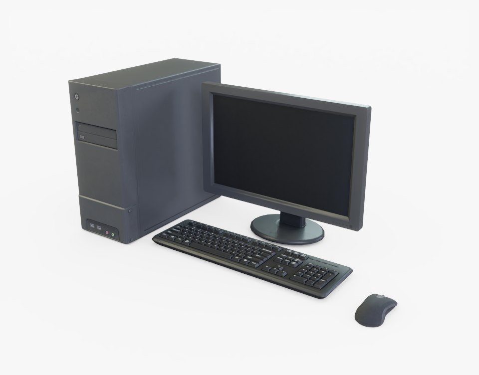 Generic Computer Desktop 3d Model Turbosquid 1292880
