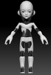 cute little robot 3D model