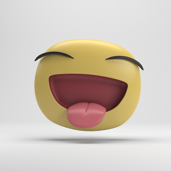 facebook laughing sticker 3D model