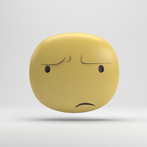 facebook sticker angry 3D model