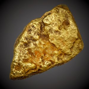 gold nugget pbr - 3D