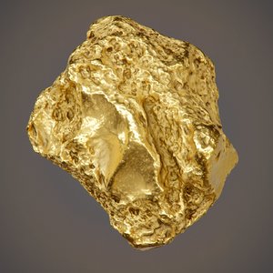 gold nugget pbr - 3D model