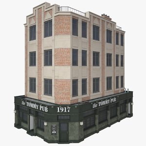 corner pub 3D model