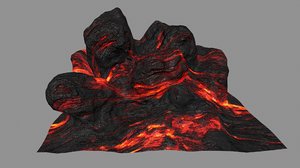 3D lava rock