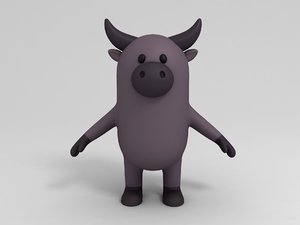 buffalo cartoon 3D model