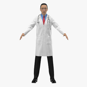 realistic doctor rigged 3D model