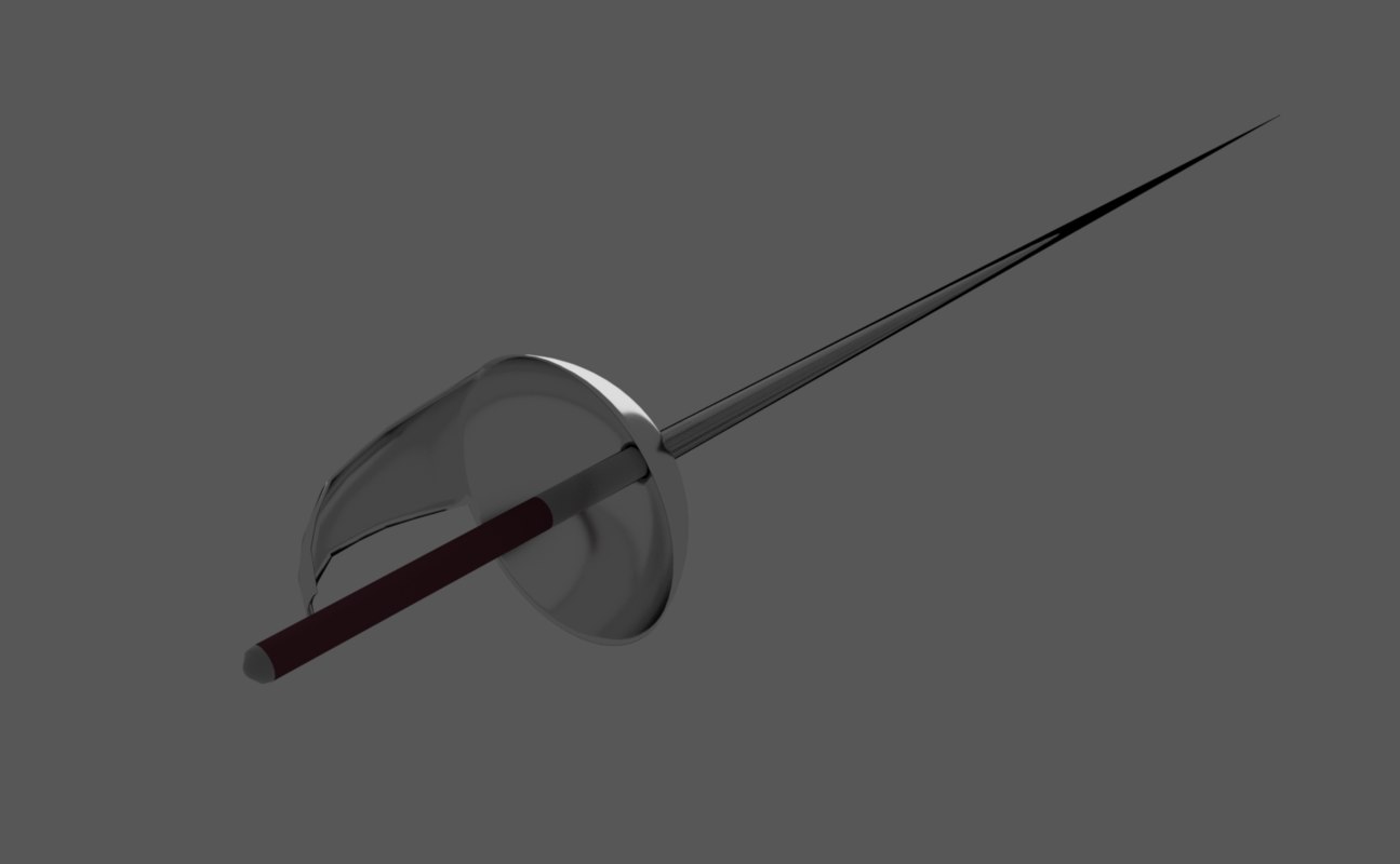 3D model elegant fencing sword TurboSquid 1294146