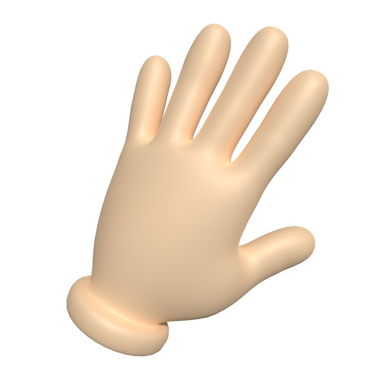 3D cartoon hand model TurboSquid 1294184