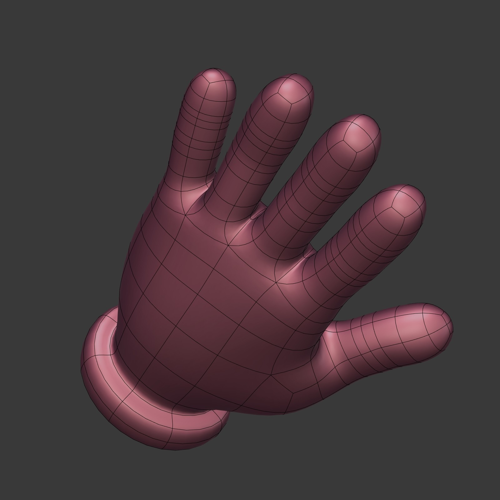 Cartoon Hand 3d Model