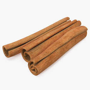 3D cinnamon sticks