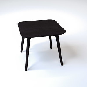 3D model coffee table small black