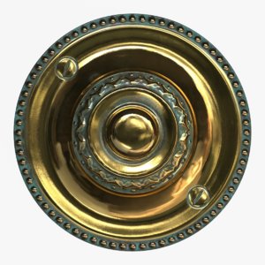 3D brass doorbell model