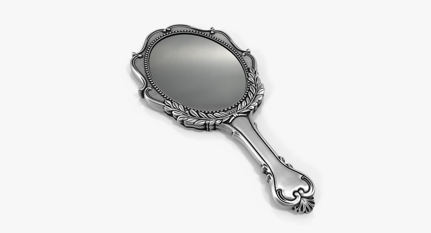 3D antique style handheld mirror TurboSquid 1294542
