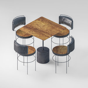 table set almeco st 3D model