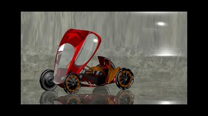 3D man futuristic vehicle model