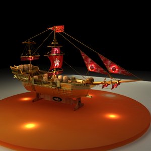 chinese treasure ship 3D model