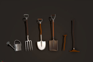 garden tools 3D model