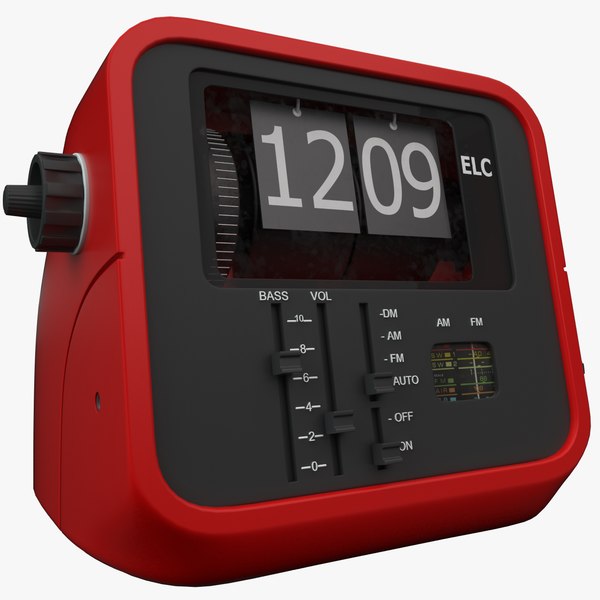 3d Retro Clock Radio Turbosquid 1295020, Retro Clock Radio Alarm