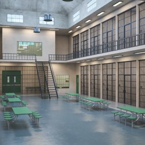 interior scene prison 3D model