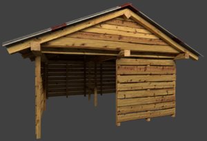 3D shed metal roof