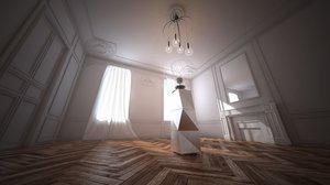 3D model paris haussmann apartment
