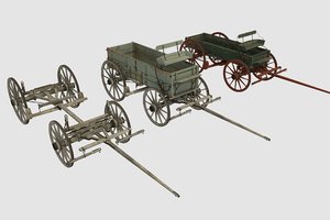 3D wagons civil war model