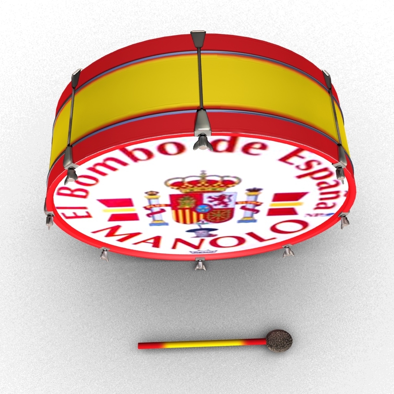 3D spanish drum TurboSquid 1295143