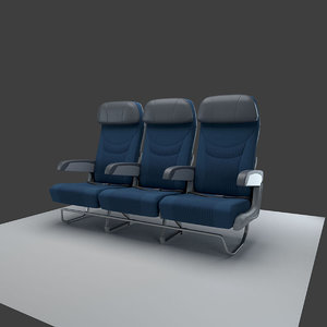 airplane seat row model