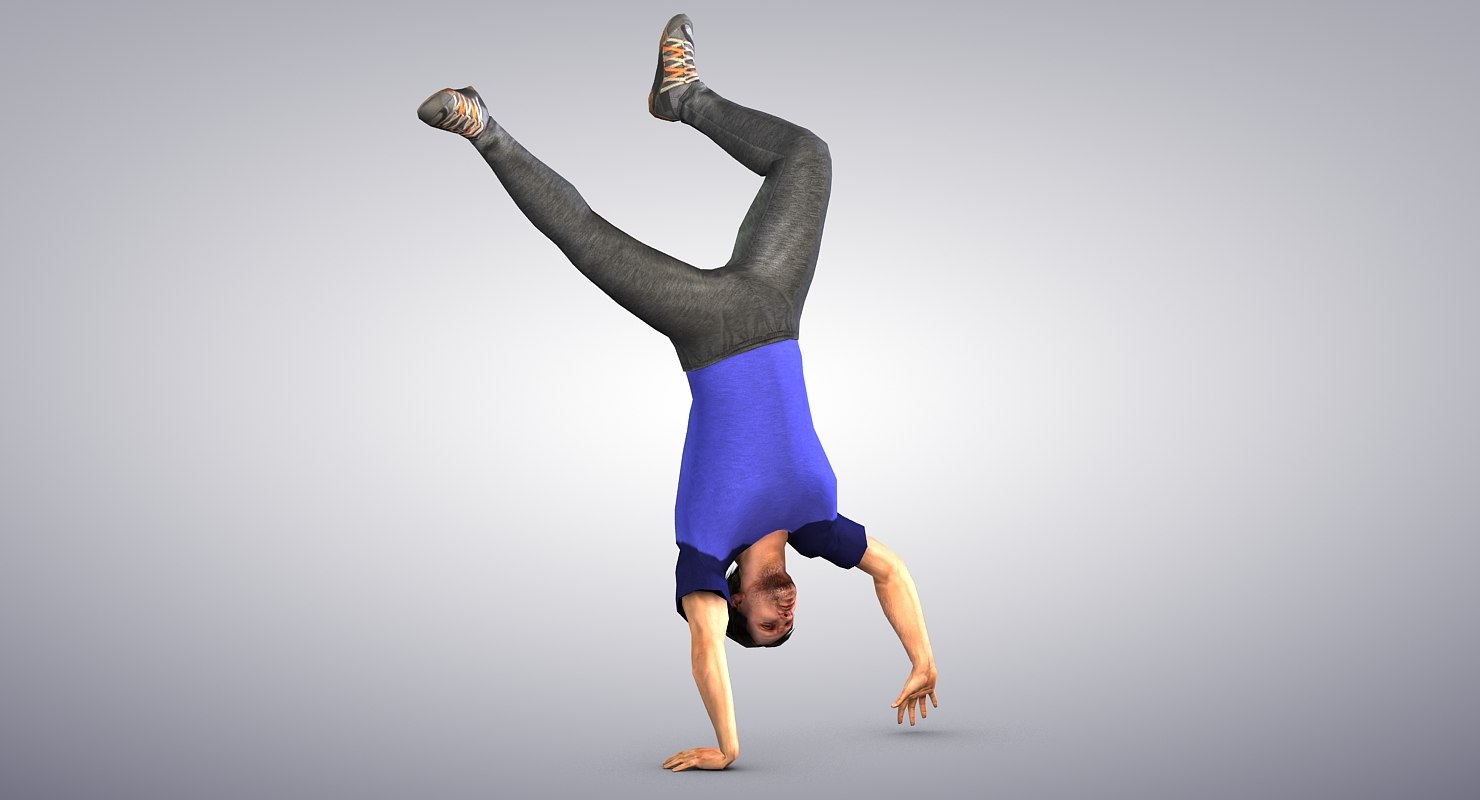 3d sportsman (rigged) (low poly)