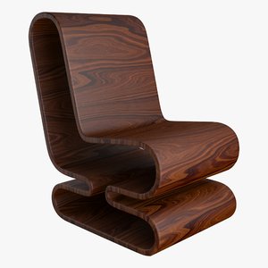 wood chair 3D